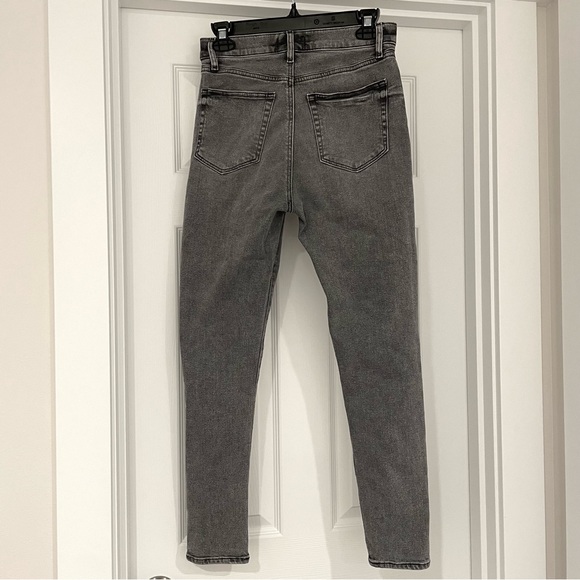 LOFT Button Front High Rise Ankle Length Skinny Jeans in Gray Size 26 - Picture 4 of 11